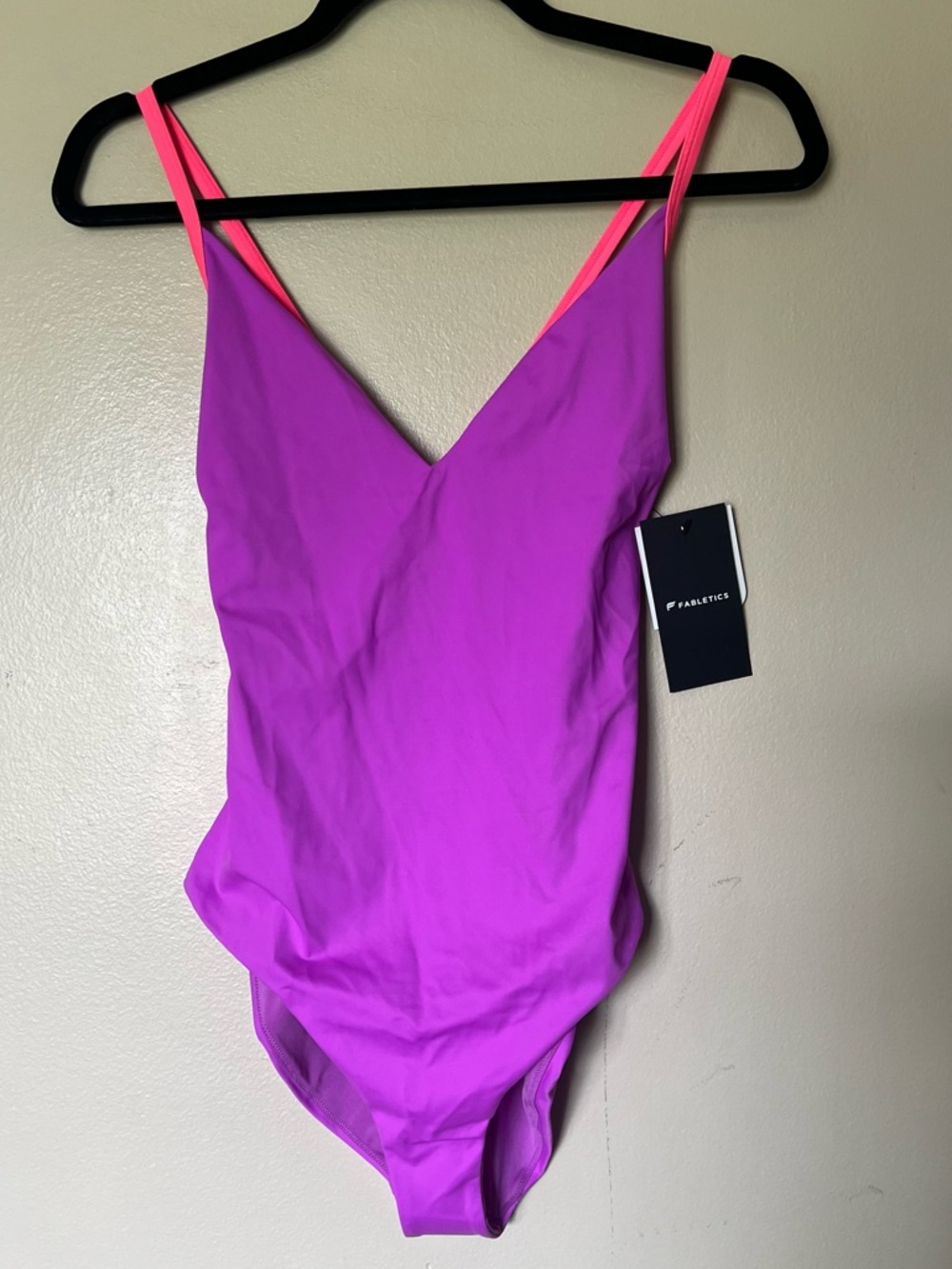 Fabletics Purple& Neon Pink One-Piece Swimsuit